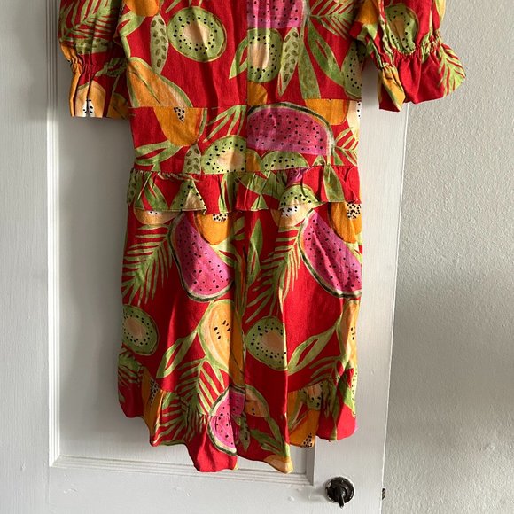 Farm Rio Papaya Romper women’s size small - Picture 9 of 10